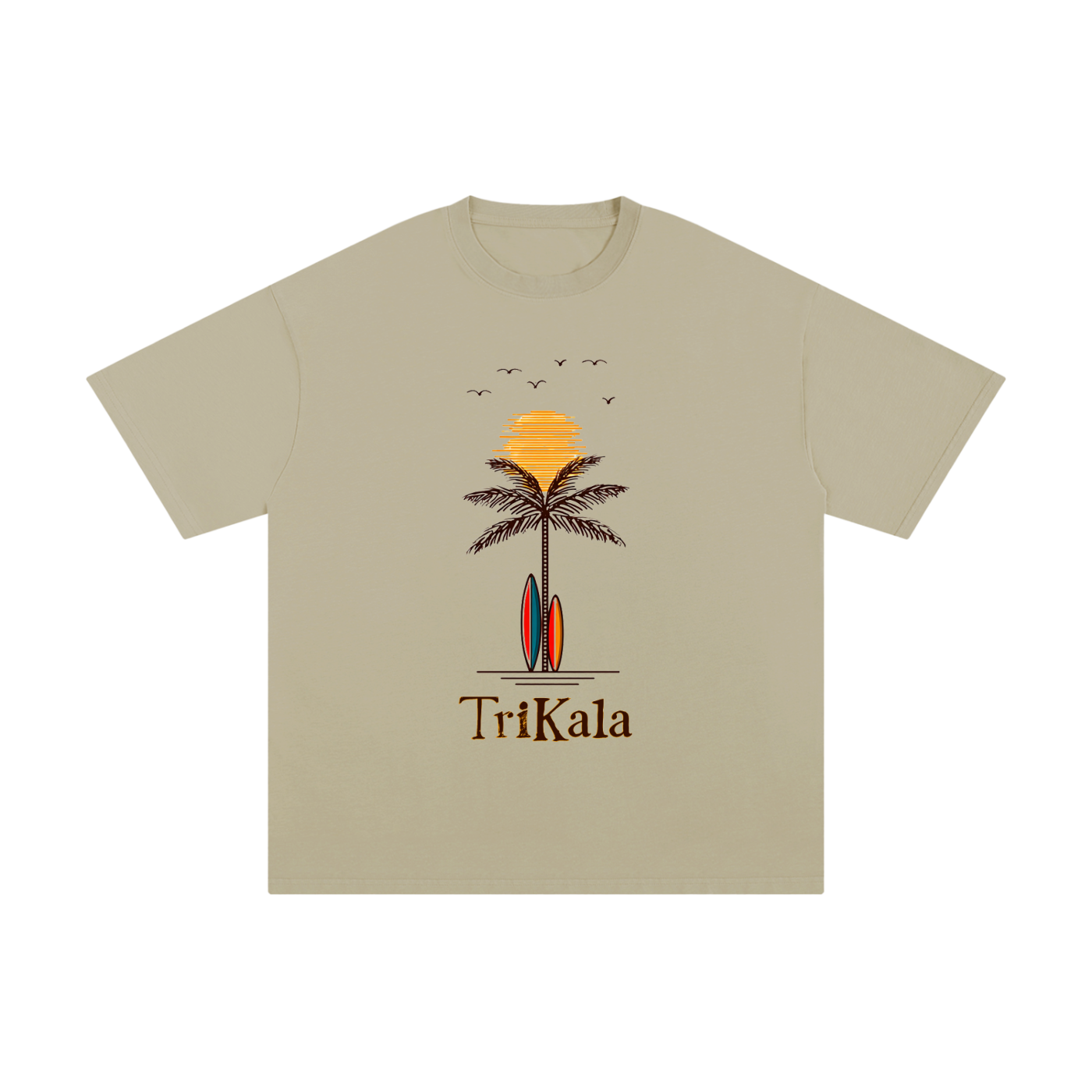Trikala sunset palm Tee