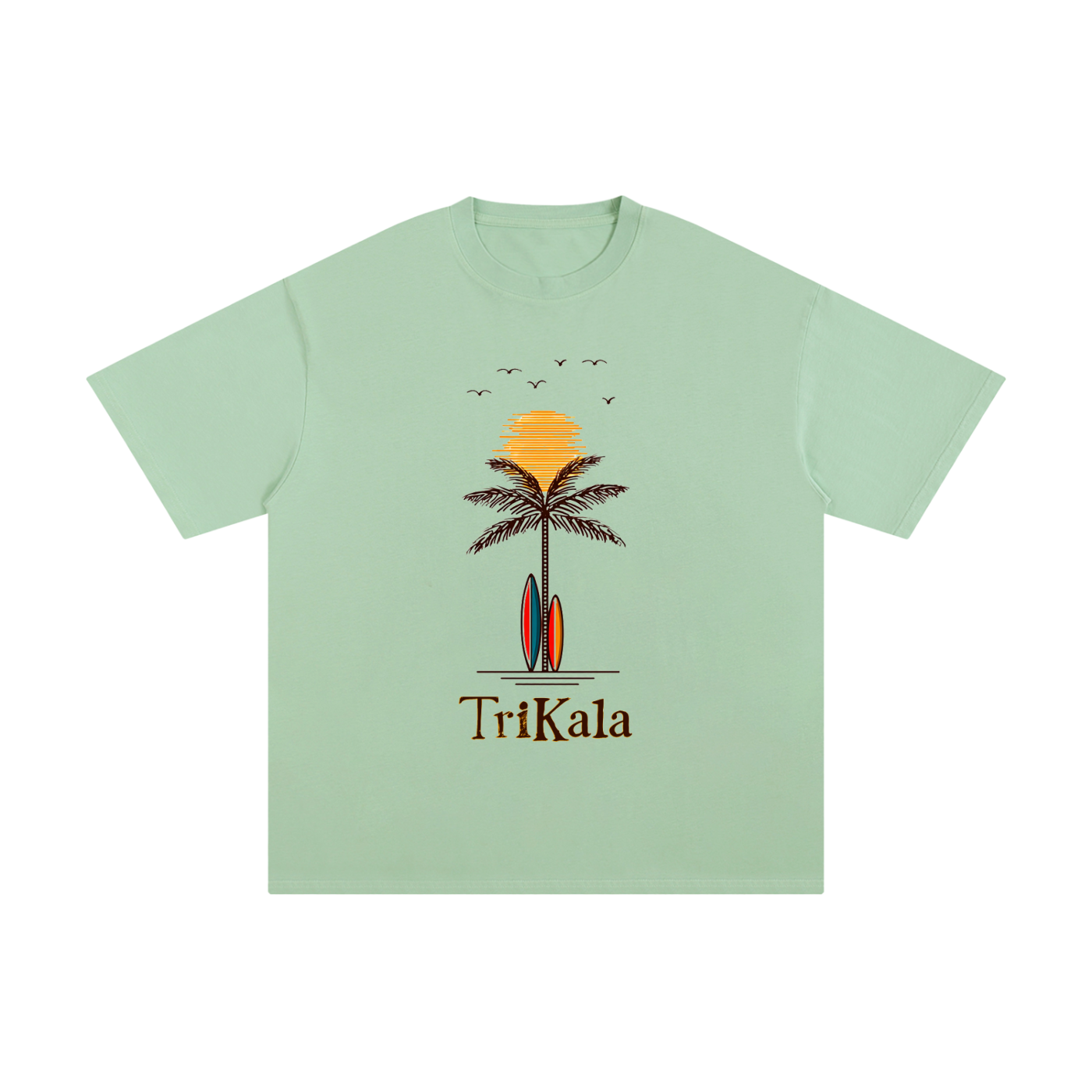 Trikala sunset palm Tee