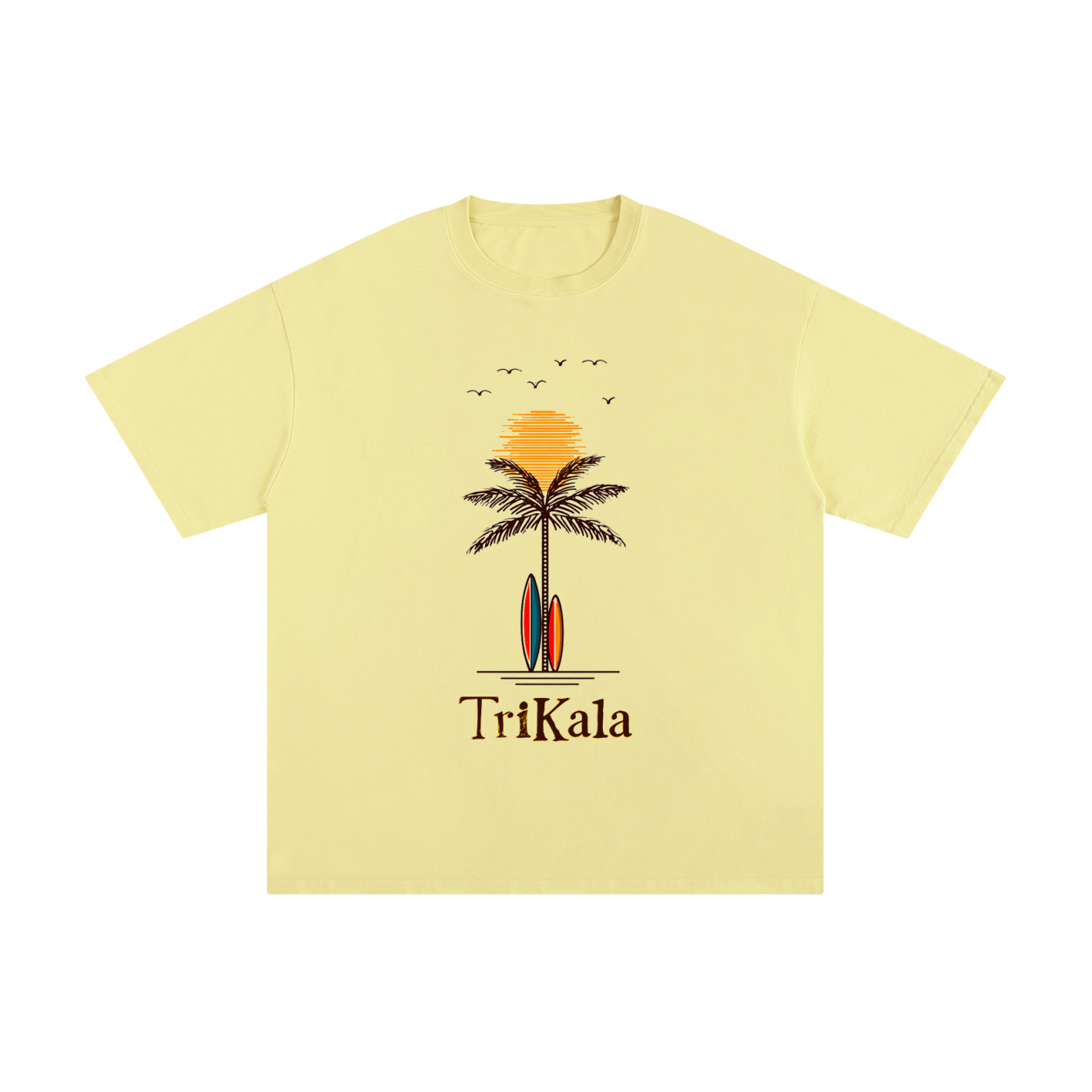 Trikala sunset palm Tee