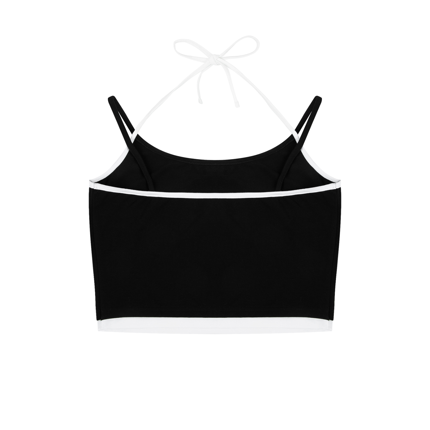 Zuku Tribal Contrast Binding Halter Tank Top