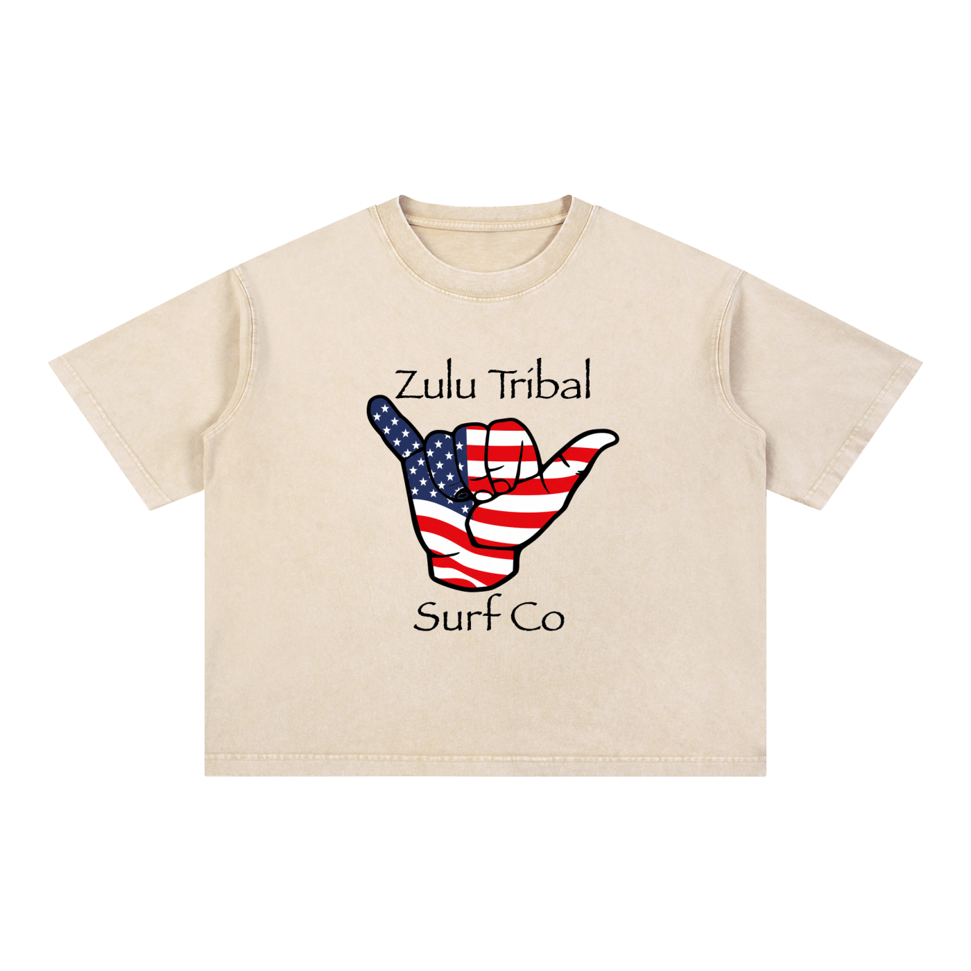 Zulu Tribal Mineral Wash Boxy Cotton T-Shirt