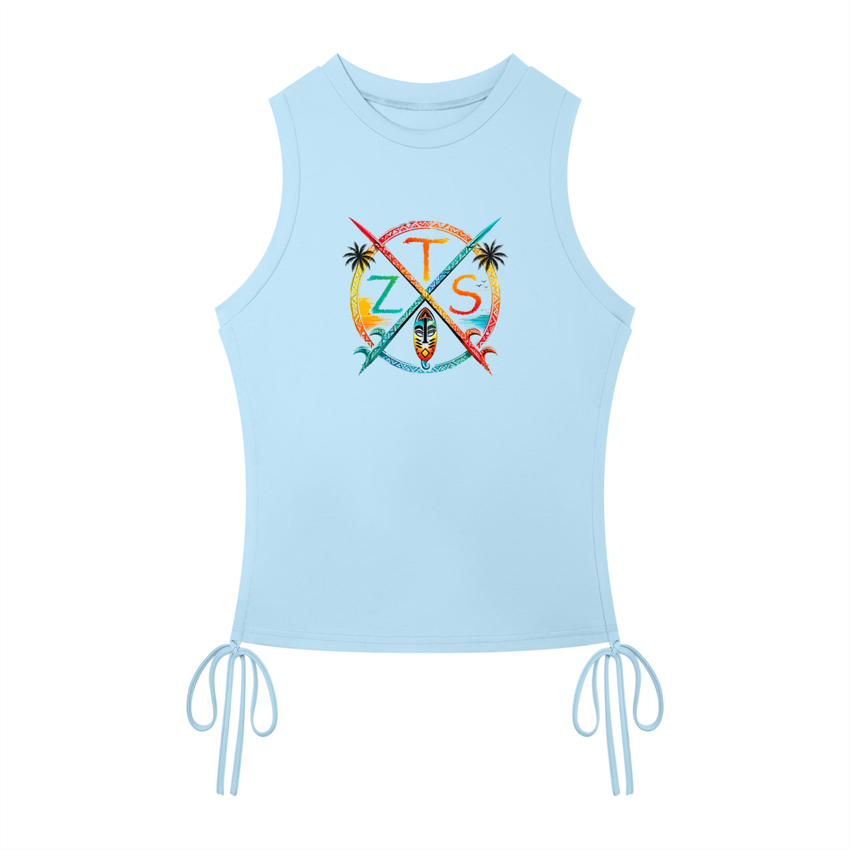 Zuku Tribal Women’s Drawstring Tank Top