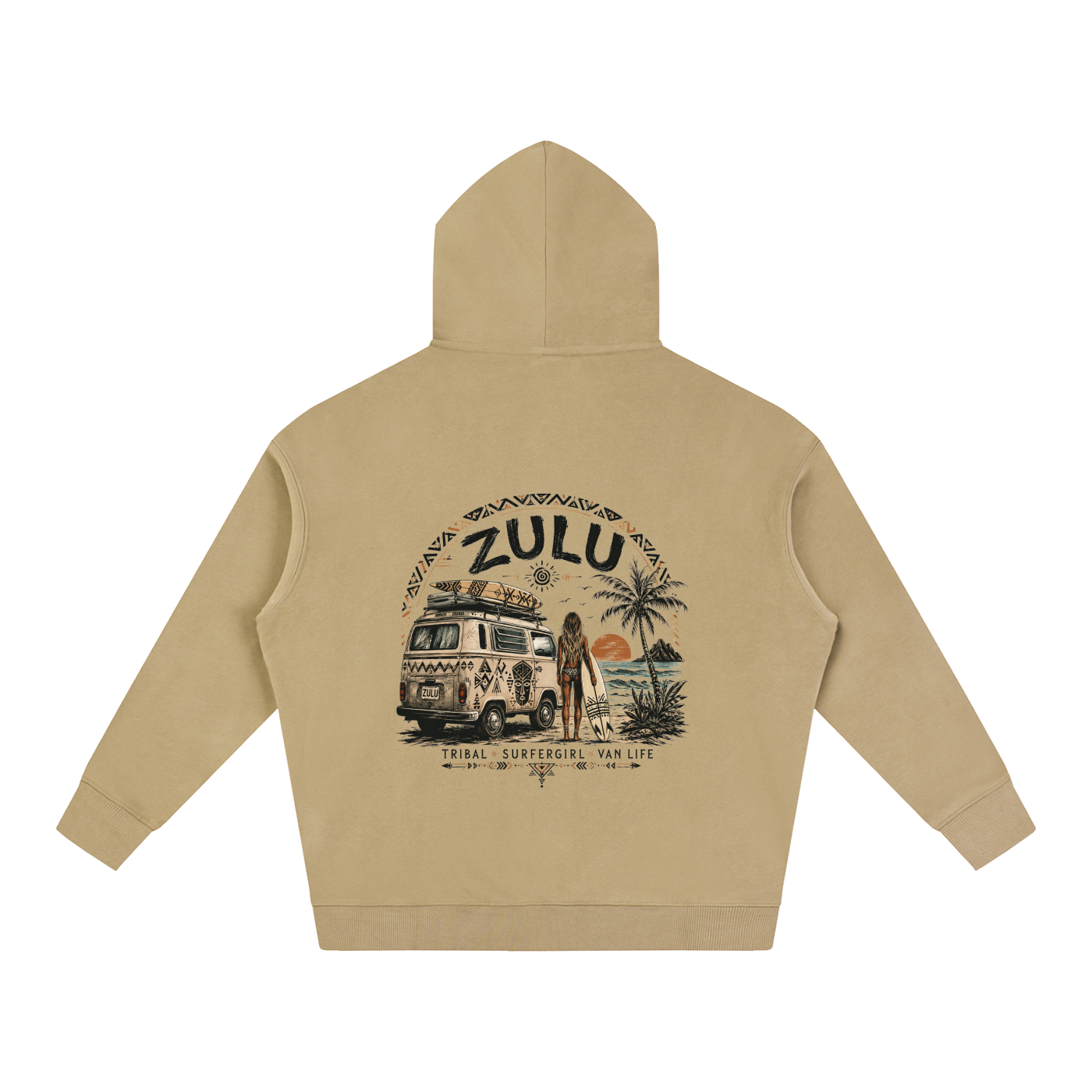 Zulu Van Life 1 Oversize Fleeced Hoodie
