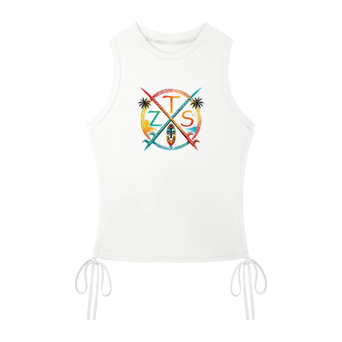 Zuku Tribal Women’s Drawstring Tank Top
