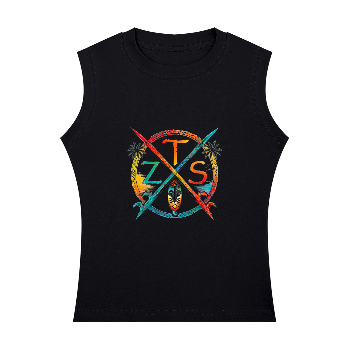 Zulu Tribal Women's Crewneck Tank Top