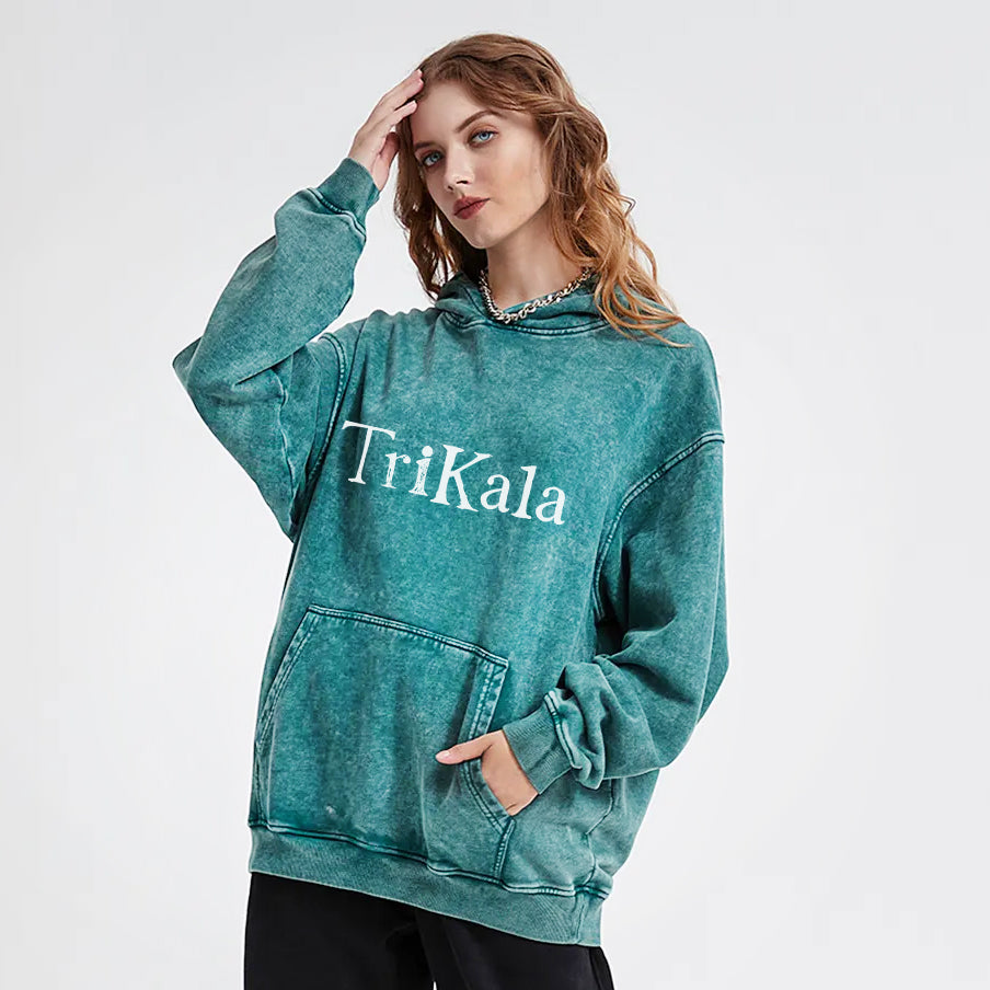 Trikala Snow Wash Hoodie green